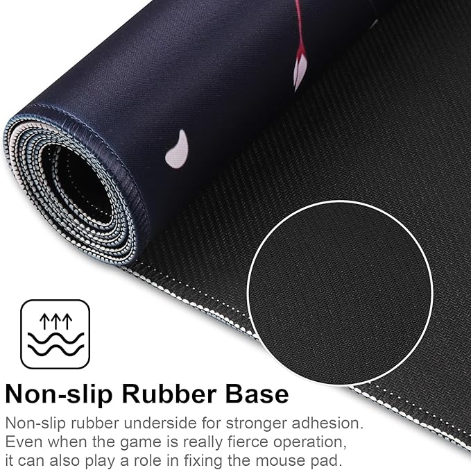 XXL Gaming Mouse Pad 35.4x15.7 Professional Large Mouse Pad & Computer Game Mouse Mat-90x40 Blackhua