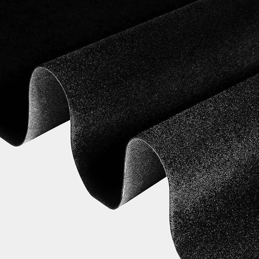 FunStick Self Adhesive Felt Fabric for Crafts - 15.8"x78.8" Velvet Fabric Roll - Soft Velvet Drawer Liners for Dresser & Jewelry Box - Black Felt Sheets - Peel & Stick Wallpaper for Cabinets & Shelves