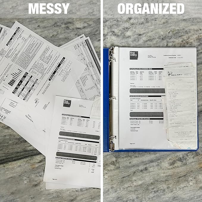 Samsill 50 Pack Sheet Protectors, 8.5x11 Inch Page Protectors for 3 Ring Binder, Standard Weight, Non-Glare Protector, Letter Size, Top Loading, Acid Free