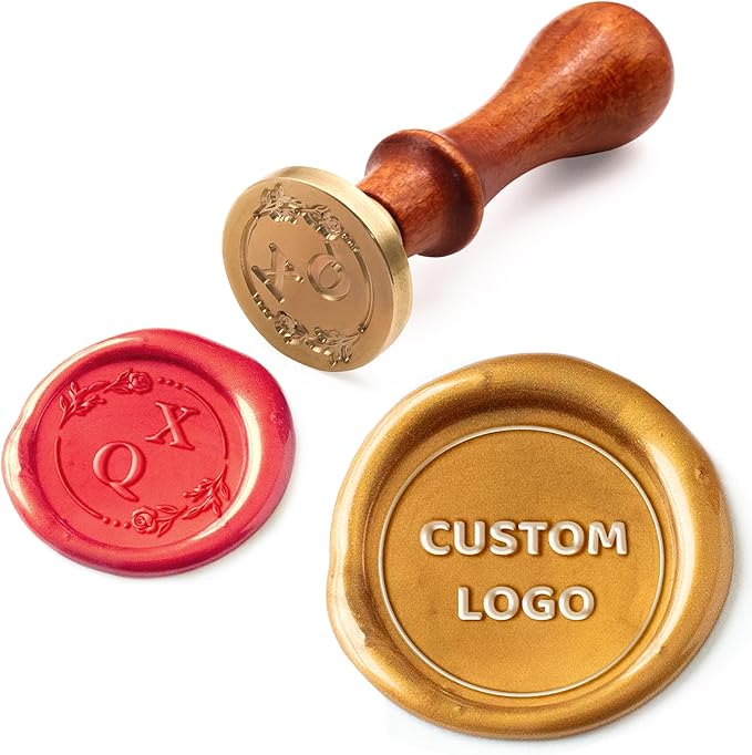 Custom Wax Seal Stamp, Personalized Wax Seal Stamp Kit, Create Your Own Design/Logo/Letter Customization, for Wedding, Invitation, Party, Envelopes, Gift Wrapping, Idea Gift