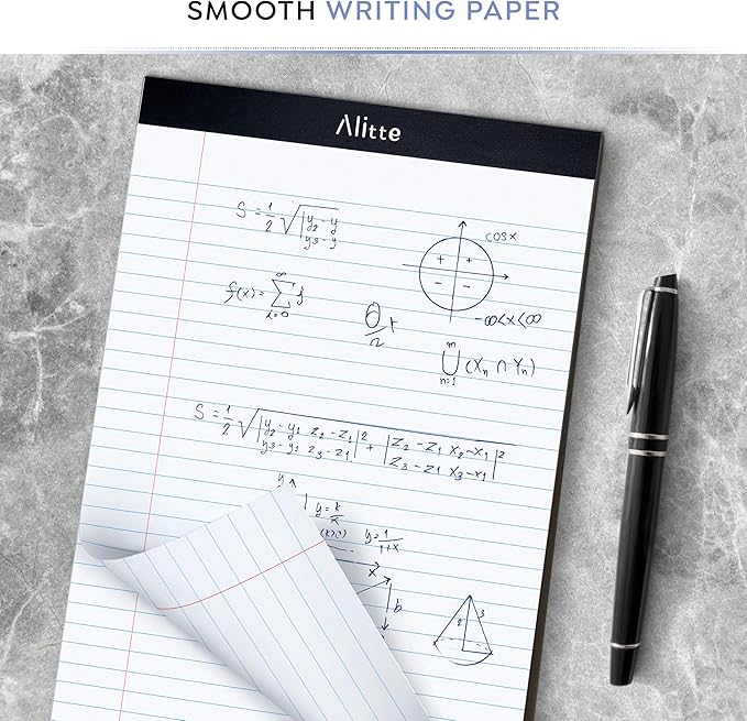 Legal Notepads 8.5 x 11, Pack of 12 - Perforated Wide Ruled Writing Pad - Premium Thick Paper, No Ink Bleeding - Blank Legal Pads For Home, Office, School, Business - 50 Sheets Per Notebook