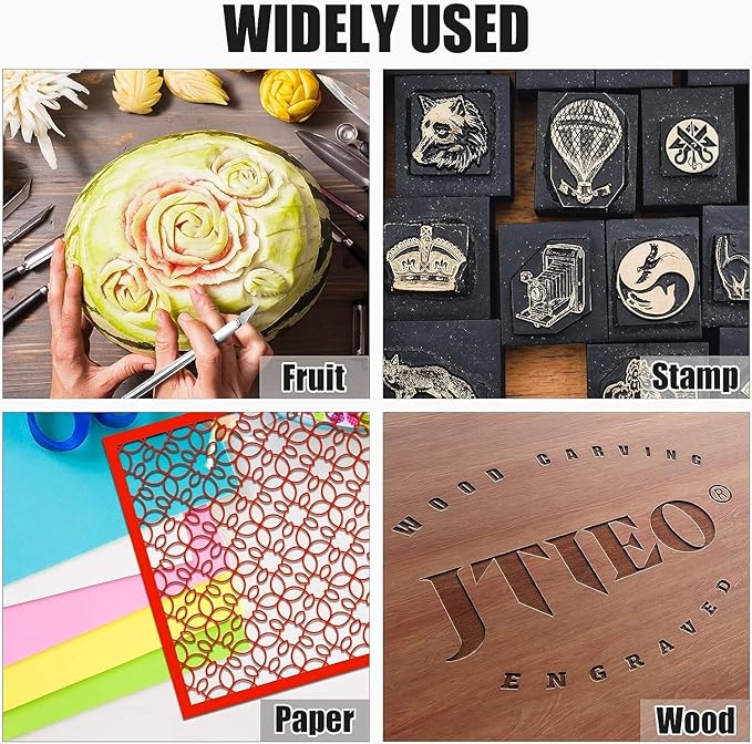 JTIEO 60 Pack Exacto Knife Blades #2, SK5 Carbon Steel Exacto Blades Refill Craft Art Knife Replacement Blades with Storage Case for Craft, Hobby, Scrapbooking, Stencil