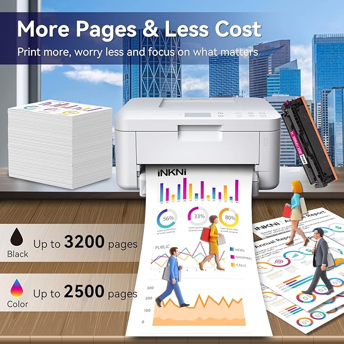 202X Toner Cartridges CF500X - Compatible Replacement for HP 202X 202A for Color Laserjet Pro MFP M281fdw M254dw M281fdn M281cdw M280nw M254dn M254nw High Yield Toner Cartridge CF500A (with Chip )