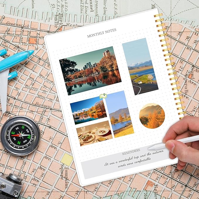 Monthly Planner 2025-2027, Simplified Monthly Calendar Planner, 24 Months Calendar, July 2025 - June 2027, 7.3" * 9.5", Waterproof Cover with Spiral Bound, for Office, School - Pink