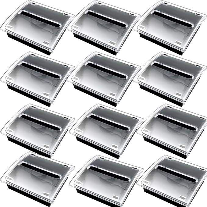 Pop Up Sticky Note Dispenser Sticky Note Holder Pop Up Note Dispenser Transparent Top for 3 x 3 Inch Sticky Notes School Office Home Store Black Base Clear Top (12)