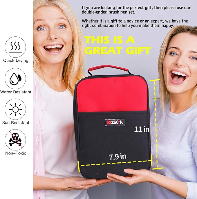 ZSCM 160 Colors Duo Tip Brush Markers Art Pen Set, Artist Fine and Brush Tip Colored Pens, for Adult Coloring Books Christmas Cards Drawing, Note taking Lettering Calligraphy Journaling