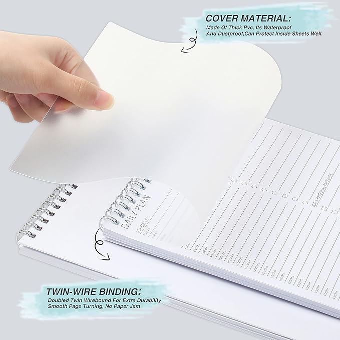 Daily Shedule Planner Hourly Appointment Planner Personal Organizer with Work To-Do List, Priorities 6.5 x 9.8