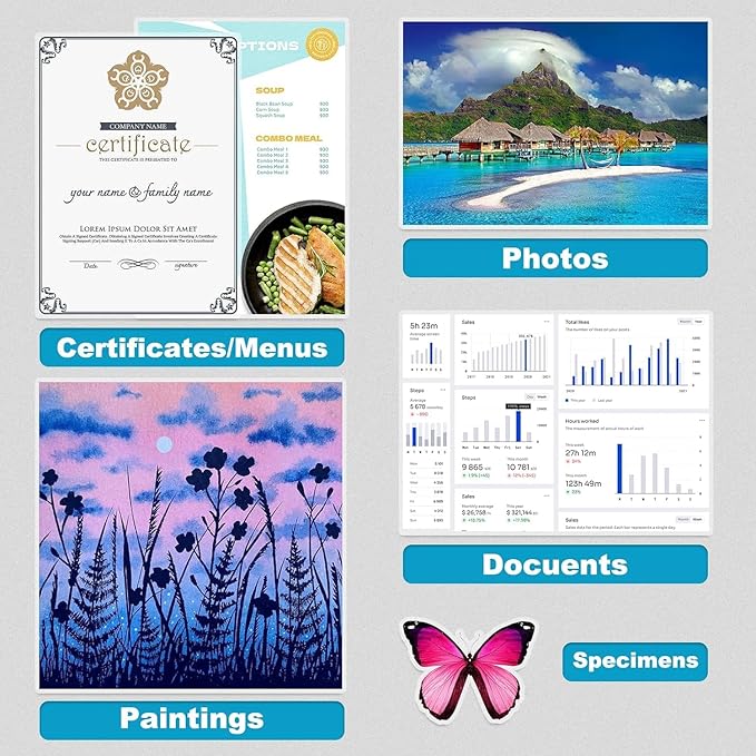 3 mil Thermal Laminating Sheets, Holds 8.5" x 11" Sheets, Thermal Laminating Pouches for Laminator, 9" X 11.5" Letter Size Thermal Laminating Paper, Round Corner 500 Pack