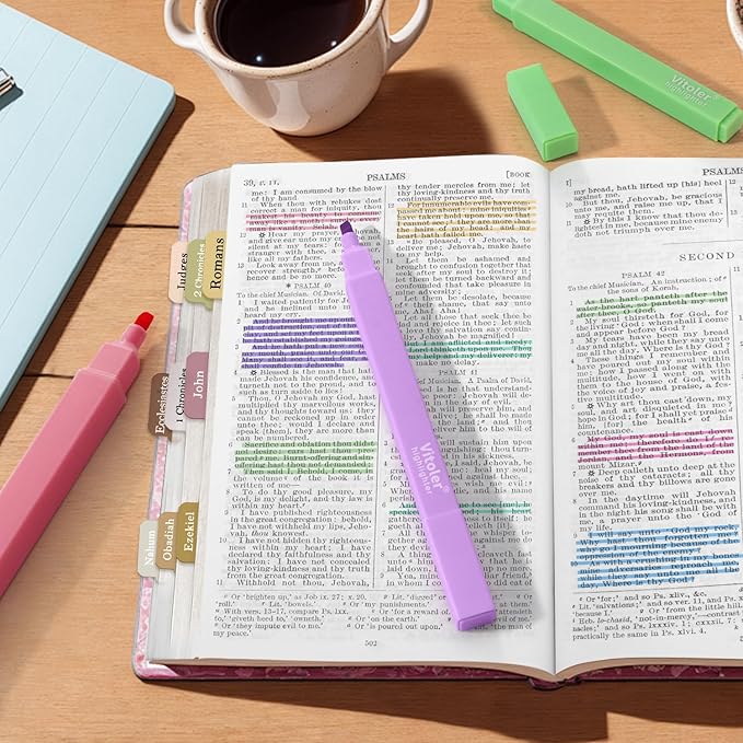 Vitoler Aesthetic Highlighters,10 Pcs Chisel Tip,Dry Fast Easy to Hold,Highlighter Set of Cute Office Desk Accessories, School Supplies