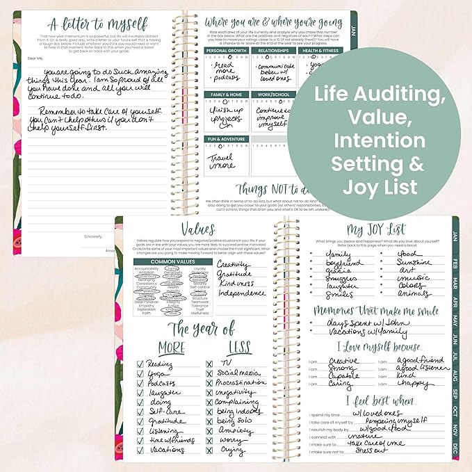 bloom daily planners 2026 Planner (January - December) Calendar Year Organizer - 5.5” x 8.25” - Weekly & Monthly Agenda Book with Stickers & Bookmark - Pink Poppies