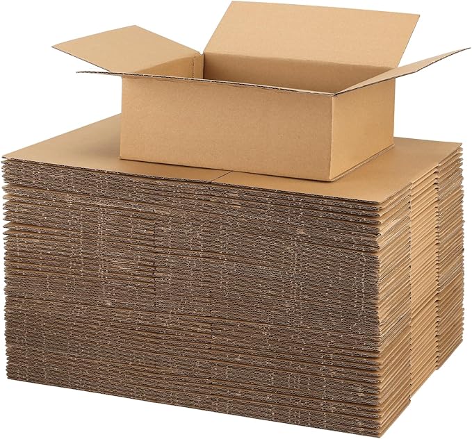CRUGLA 40 Packs 8x6x3 Shipping Boxes for Small Business, Corrugated Cardboard Boxes Bulk for Shipping Packing Mailing