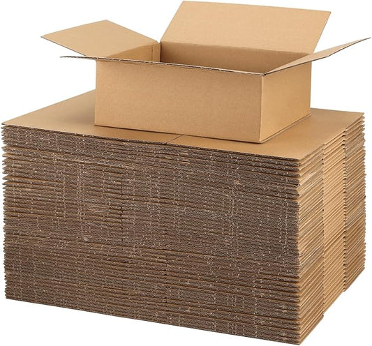 CRUGLA 40 Packs 8x6x3 Shipping Boxes for Small Business, Corrugated Cardboard Boxes Bulk for Shipping Packing Mailing