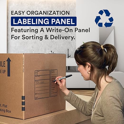 BOX USA Moving Boxes Large Heavy Duty 18x18x24 (6-Pack) Corrugated Cardboard Box for Shipping, Mailing, Packing, Packaging and Storage 18"L x 18"W x 24"H