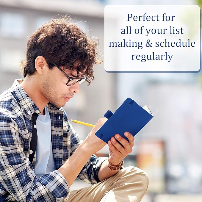 Laumoi 36 Sets Pocket Notebook Journals with Pens A6 Cute Small Journal Notebook Ruled Lined Mini Notepad Hardcover Executive Notebooks Set with Pen Holder for School Office, 3.7 x 5.7 Inch (Royal)