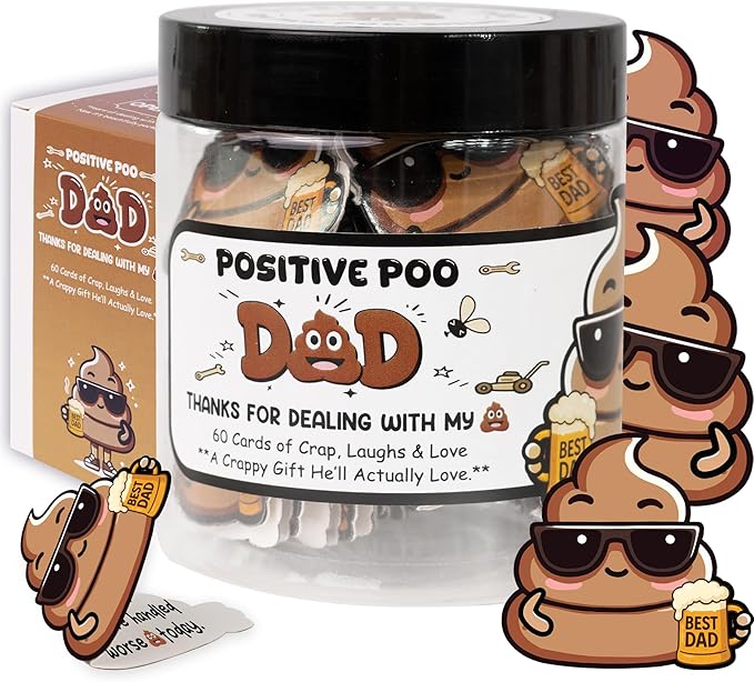 Positive Jar, Affirmation Jar, Emotional Support Jars, Decorative Jars (Poo Dad)