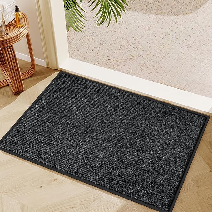 Vicwe Indoor Outdoor Door Mat, 2'x4' Heavy Duty Front Door Mat, Non-Slip Washable Doormats Entrance Mats, Dirt Resistant and Absorbent Doormat, Commercial Outdoor Entrance Floor Mat for Home Office