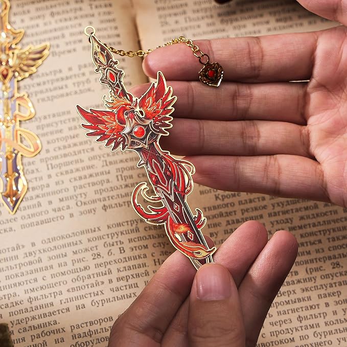 Fantasy Sword Bookmarks 4pcs - Medieval Knight Warrior Metal Book Marks for Readers, Gifts for Book Lovers, Cool Literary Page Holders for Reading Accessories, Men Women Teens, Christmas Birthday