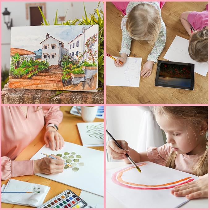 ESRICH Canvas Boards for Painting 8x10in,28 Pack Bulk Canvases for Painting - Cotton Canvas Panels for Oil, Acrylic & Watercolor Painting.