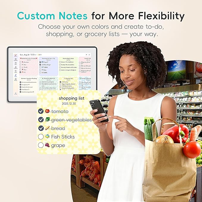 Westsee 15.6" Digital Wall Calendar Frame – Interactive Touchscreen Eletronic Calendars, Smart Family Planner for Schedule, Photo Display, Meals, Chore Chart & Tasks, Wall & Desk Mountable (Dark Gray)