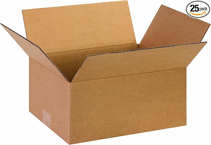 AVIDITI Shipping Boxes Medium 13"L x 10"W x 6"H, 25-Pack | Corrugated Cardboard Box for Moving, Mailing, Packing and Storage 13x10x6