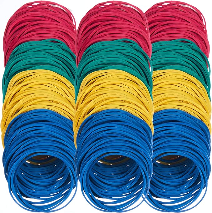 AMUU Rubber Bands 500pcs size 19#19 rubber band Multicolor Small Rubber Bands for Office School Home Elastic Hair Band Colors 50mm