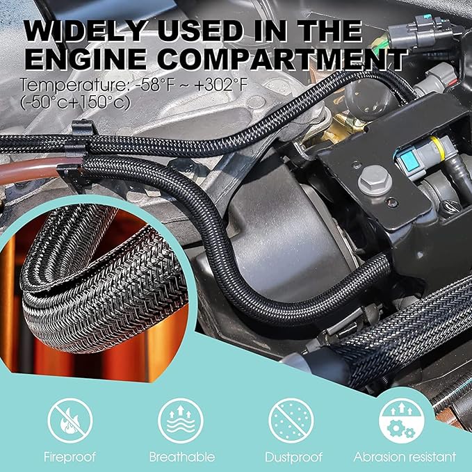 AGPTEK Cable Sleeve Cover, 10ft - 1.5 inch Desk Cord Organizer Cable Hider, Home Office Wire Management Computer TV Wire Loom Tubing, Pet Proof Cord Protector, from Cat Dog Chewing, Black