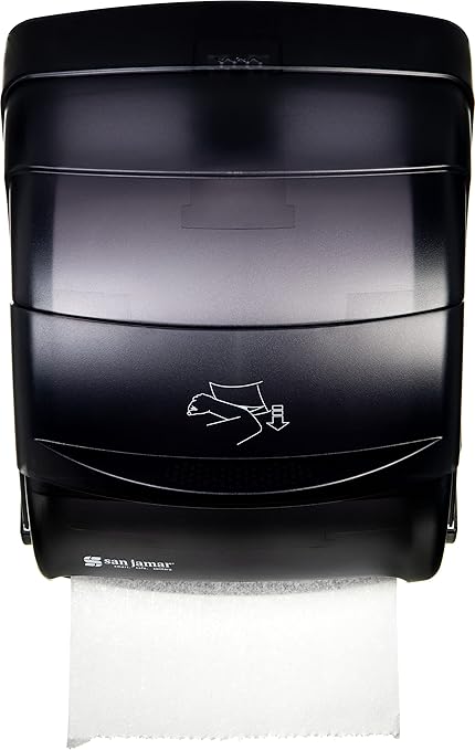 San Jamar T850TBK Black Pearl Integra Plastic Lever Roll Towel Dispenser