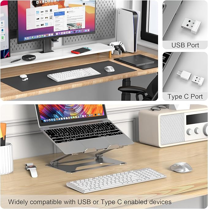FENIFOX Wireless Keyboard and Mouse, Ergonomic Rechargeable Silent Quiet Slim Compact Full-Size USB C with Number Pad Flat Soft Cover for PC Computer Laptop Mac MacBook iMac TV Windows - Silver White