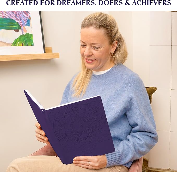 Legend Hourly Schedule Planner PRO Dated Jan 2026-Jan 2027 – Deluxe Weekly & Daily Organizer with Time Slots. Appointment Book Journal for Work & Time Management, A4 Hardcover, Purple