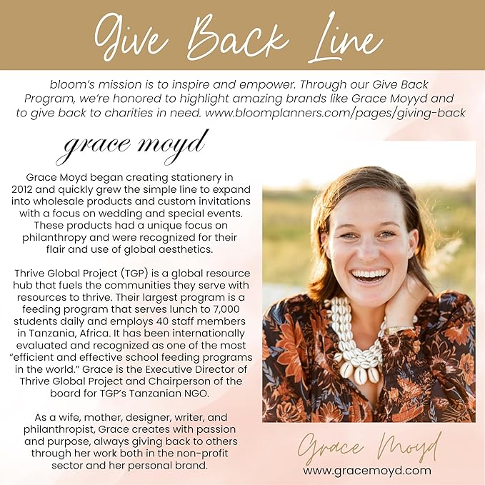 bloom daily planners 2026 Planner (January to December) - 8.5” x 11” Weekly & Monthly Dated Agenda Organizer Book with Stickers & Tabs - Flexible Soft Cover - Moments of Grace