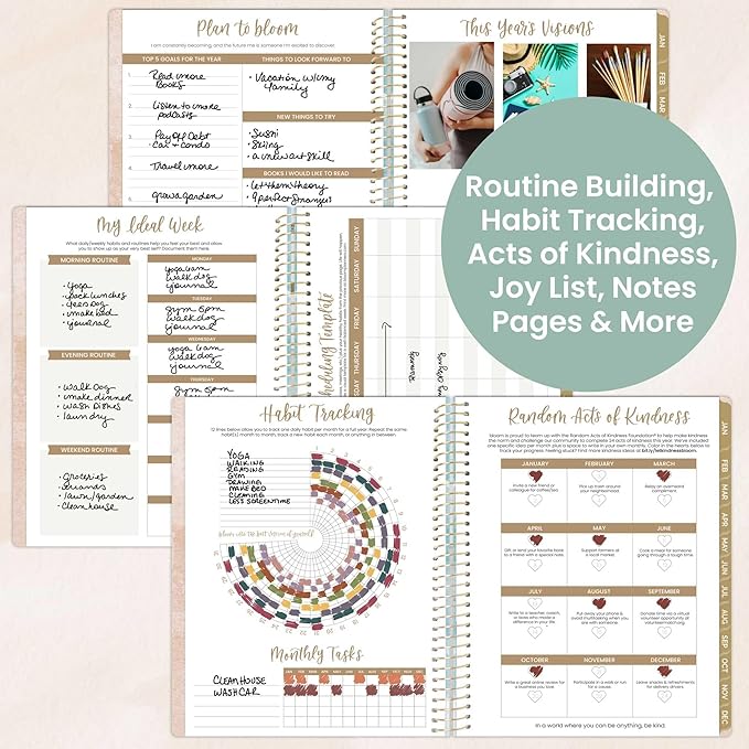 bloom daily planners 2026 Planner (January to December) - 8.5” x 11” Weekly & Monthly Dated Agenda Organizer Book with Stickers & Tabs - Flexible Soft Cover - Ocean Oasis