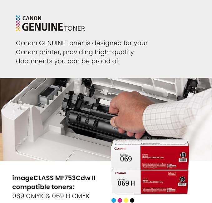 Canon Color imageCLASS MF753Cdw II - Wireless Duplex Laser Printer, All-in-One with Scanner, Copier, Fax, Auto Document Feeder, 3 Year Limited Warranty, 35 PPM