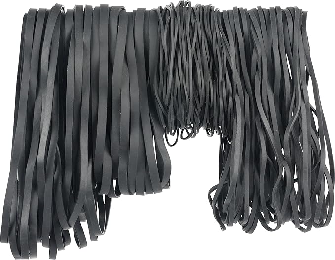 HAIDIBAO-Rubber Bands Assorted Sizes 0.5lbs large rubber bands heavy duty Elastic Bands 4 sizes black rubber band for Office supplies size#69,size#117B,size#8in,size(4-4/5" x 1/16")