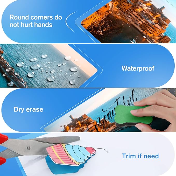 KTRIO 100 Pack Thermal Laminating Sheets 5 Mil, Hold 4 x 6 inch Photo Laminate Pouches for Laminator, Clear Lamination Paper Protection 4.3 x 6.25 inch, Round Corner, Home & Office