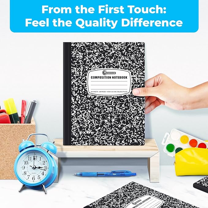 2000 Pack (Pallet) Composition Notebooks Bulk, College Ruled, Full Pallet of Notebooks, 200 Pages (100 Sheets), 9-3/4 x 7-1/2, Bulk Notebooks for School, College & Office, 4-7 Days Transit