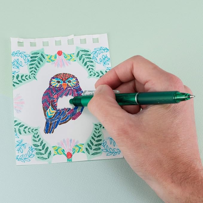 Pilot, FriXion Clicker Erasable Gel Pens, Fine Point 0.7 mm, Pack of 12, Navy Blue