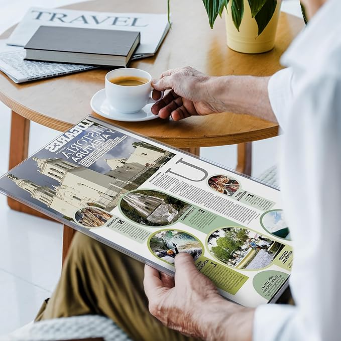 Ndsox 15 Pack 11" x 17" Rigid Print Protectors - Heavy Duty Hard Plastic Sheet Page Protectors - Crystal-Clear Menu Holders - Top Loading Art Prints Sleeves for Documents Magazines Posters Photographs