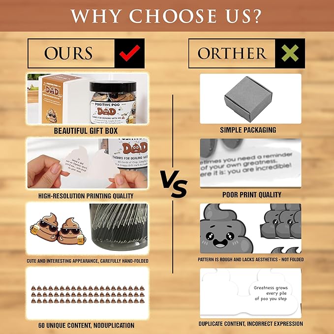 Positive Jar, Affirmation Jar, Emotional Support Jars, Decorative Jars (Poo Dad)