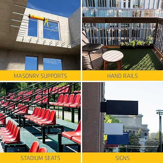 SIKA AnchorFix-2 High-Performance Construction Adhesive, 12-Pack, 10.1 Oz – Fast-Curing Epoxy for Anchoring in Concrete, Masonry & Steel, Solvent-Free, Ideal for Heavy-Duty Projects