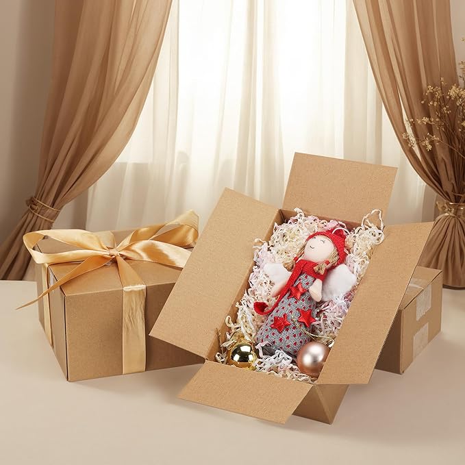 CRUGLA 40 Packs 8x5x3 Shipping Boxes for Small Business, Corrugated Cardboard Boxes Bulk for Shipping Packing Mailing