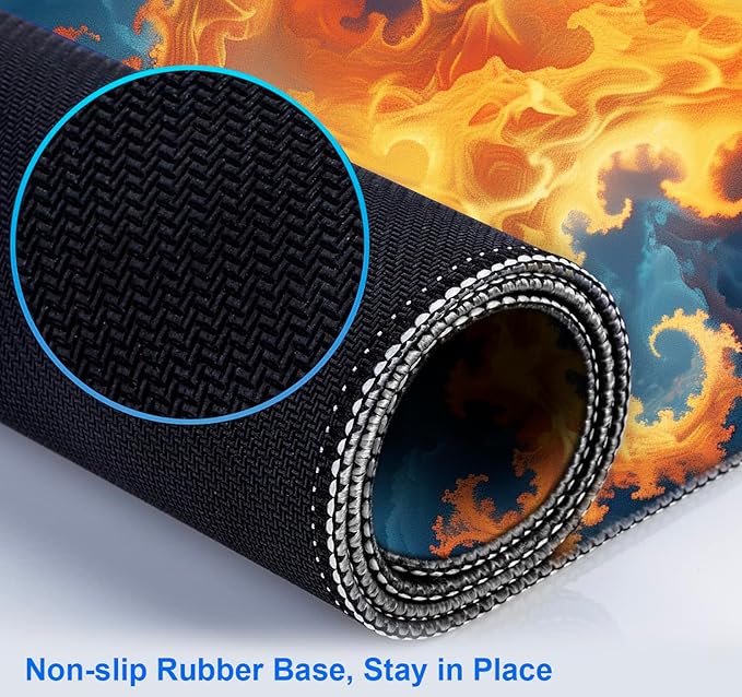 Simplified Marble Patterned Oversized Mouse Pad, Geometric Texture Extended Workstation Desk Pad, Dirt Resistant Laptop Customized Anti Slip Keyboard Mouse Pad 35.4 x 15.7 Inches