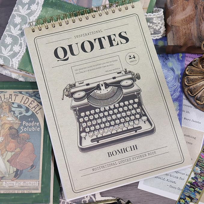 Scrapbook Supplies - 24 Sheets 246 Pcs Word Quote Stickers, Junk Journal Supplies for Scrapbooking, Bullet Journal, DIY Craft Card Making