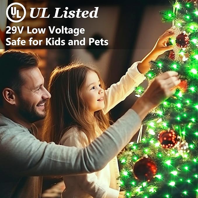 1500 LED 470FT Christmas Lights Outdoor, Christmas String Fairy Lights with Timer & Memory, Waterproof 12 Modes Dimmable Twinkle Tree Lights for Home Patio Wedding Party Yard Xmas Decorations, Green