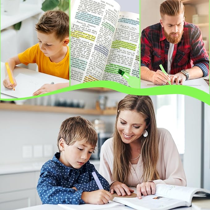 Vitoler 10Pack Bible Highlighters, Cute Assorted Colors Pastel Highlighters No Bleed Chisel Tip Highlighter for Aesthetic School Supplies