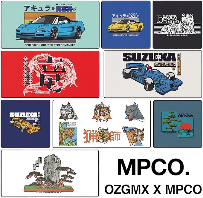 MPCO. OZGMX Large Gaming Desk Pad - 36" x 17" Duraglyde Fabric Bonsai Desk Mats - Non-Slip, Washable, Smooth Glide for Precision Gaming & Work