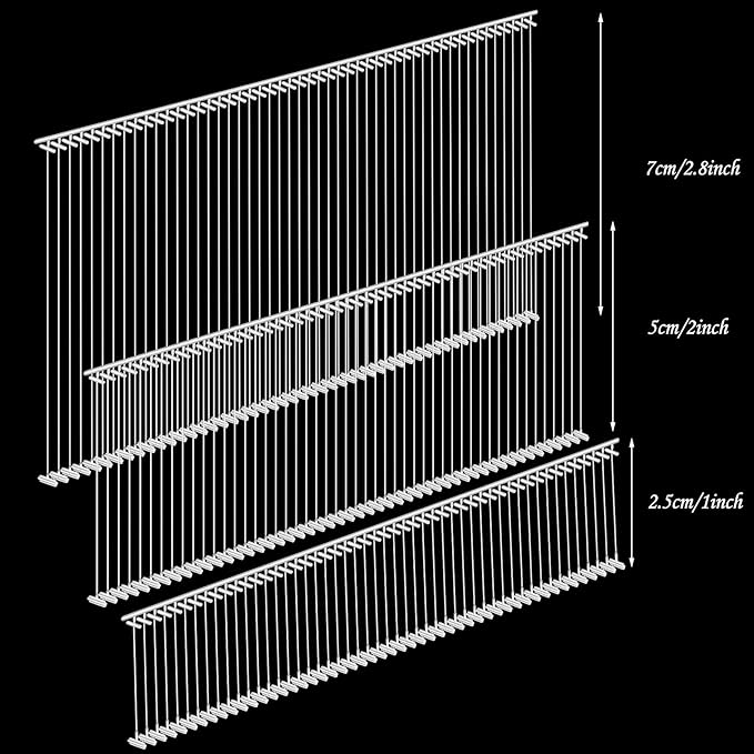 Zonon 3000 Pieces Tagging Gun Fasteners for Clothing Standard Label Gun Price Tagging Barbs Plastic Garment Refills(1 Inch, 2 Inch, 3 Inch,Clear)