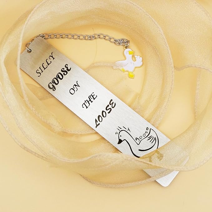 Cute Bookmarks for Bookish Book Lovers Funny Silly Goose Book Mark Gifts for Women Reading Accessories Book Marker Birthday Christmas Back to School Book Club Gifts for Bookworm Bookmate