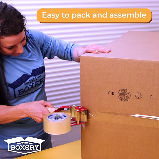 The Boxery 16"x12"x12" Brown/Kraft Corrugated Cardboard Shipping Boxes 25-Pack | Mailing, Packing, Moving & Storage for Business/Home – Durable - Eco-Friendly, Recyclable - Made in the USA