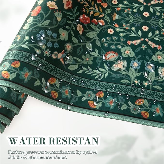 iCasso Desk Mat for Keyboard and Mouse, Large Mouse Pad, Desk Pad Mat, Anti-Slip Big Mousepad with Stitched Edges for Computer Desktop(Deep Green)