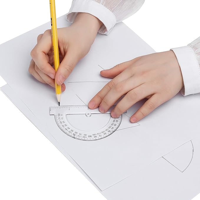Mr. Pen- Small Protractor, 4 Inch, Pack of 3, Protractor Ruler, Drafting Tools, Math Geometry, School Supplies